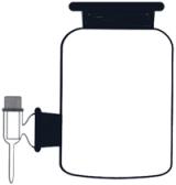 Aspirator bottle with screw Type PTFE Stop Cock